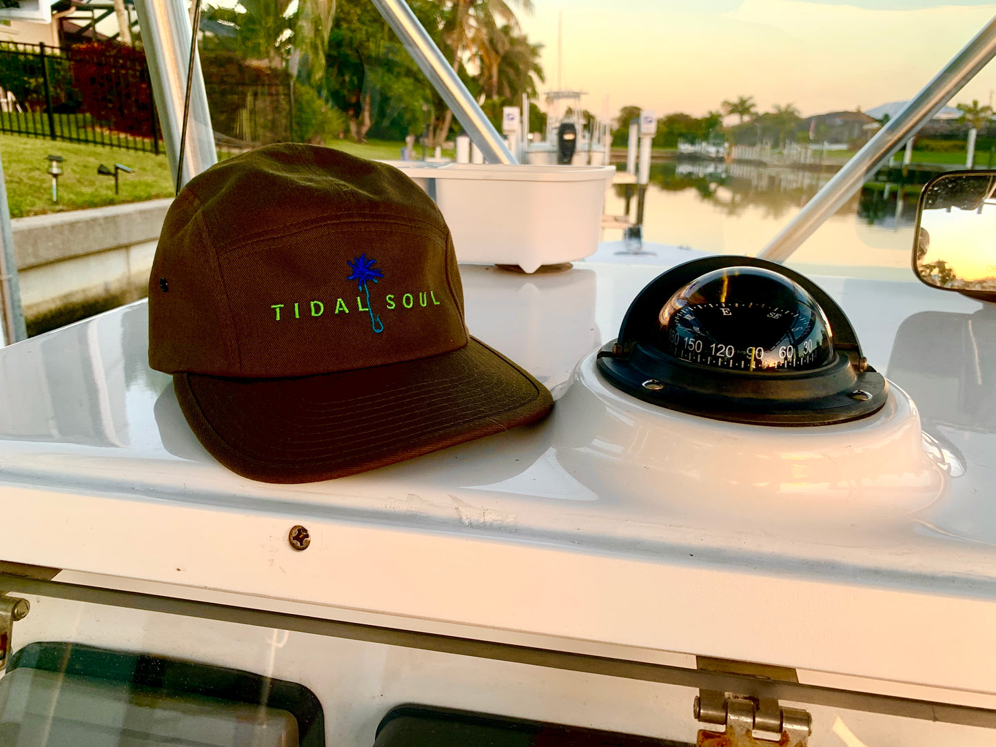 Tidal Soul Palm Hook Five Panel Cap