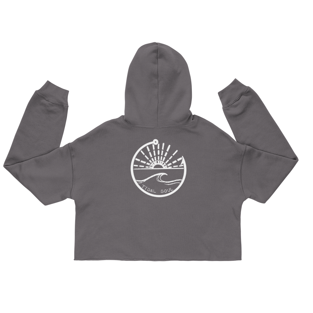 Tidal Soul Fish Hook Crop Hoodie