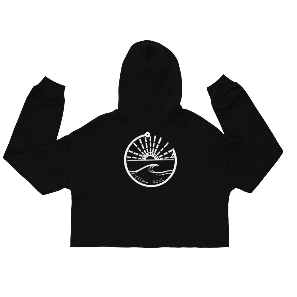 Tidal Soul Fish Hook Crop Hoodie